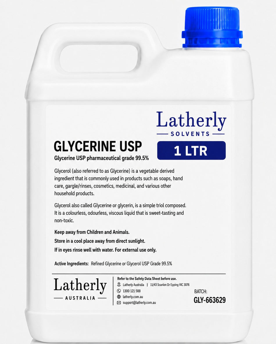 Latherly Glycerine USP 99.5% Vegetable-Derived Refined Glycerol