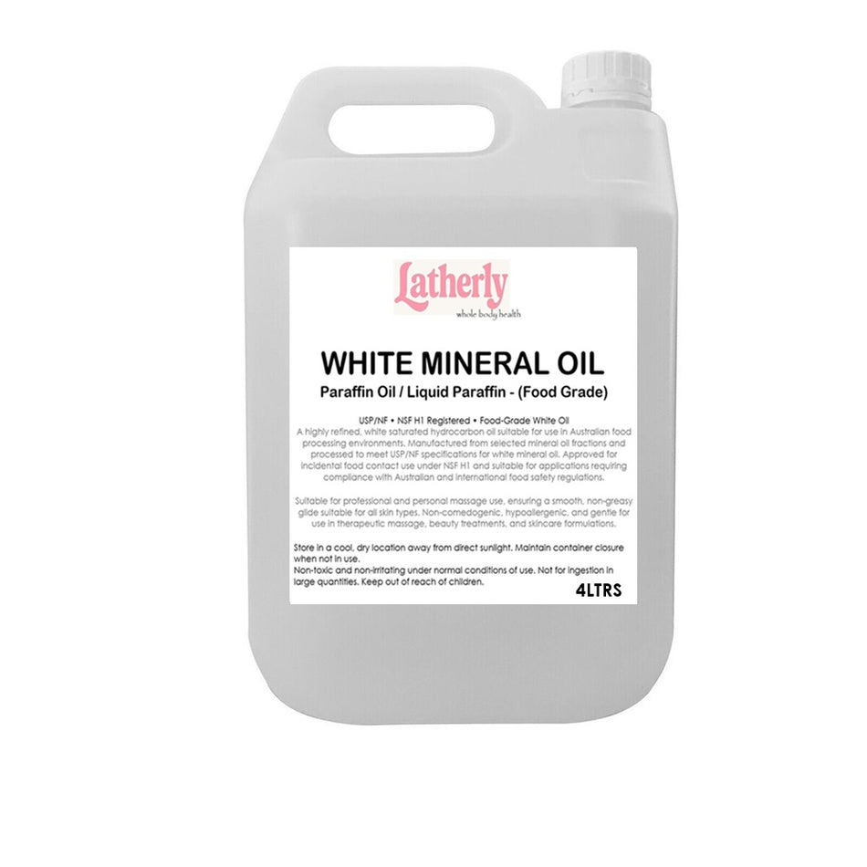 White Mineral Oil (Food Grade) – USP/NF & NSF H1 Registered Liquid Paraffin – 4 Litres