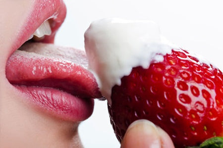 Latherly After Midnight strawberry edible and lickable body oil in a 250ml bottle, ideal for massage and sensual body care.