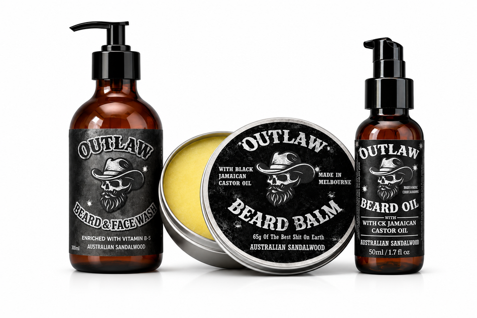 AUSTRALIAN SANDALWOOD Beard & Face Wash | Beard Balm | Beard Oil