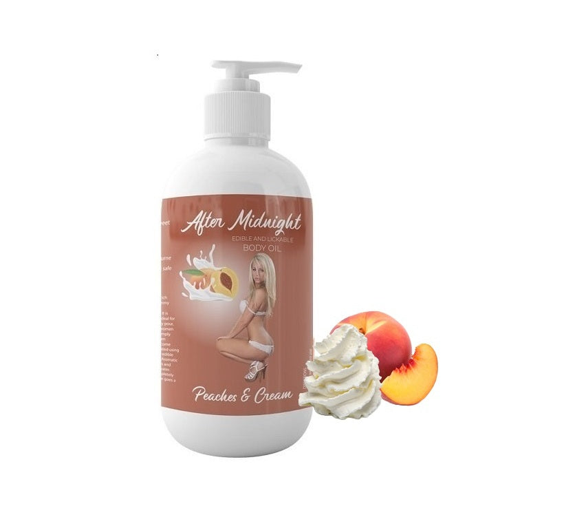 After Midnight – Peaches & Cream Edible & Lickable Body Oil - 250ml
