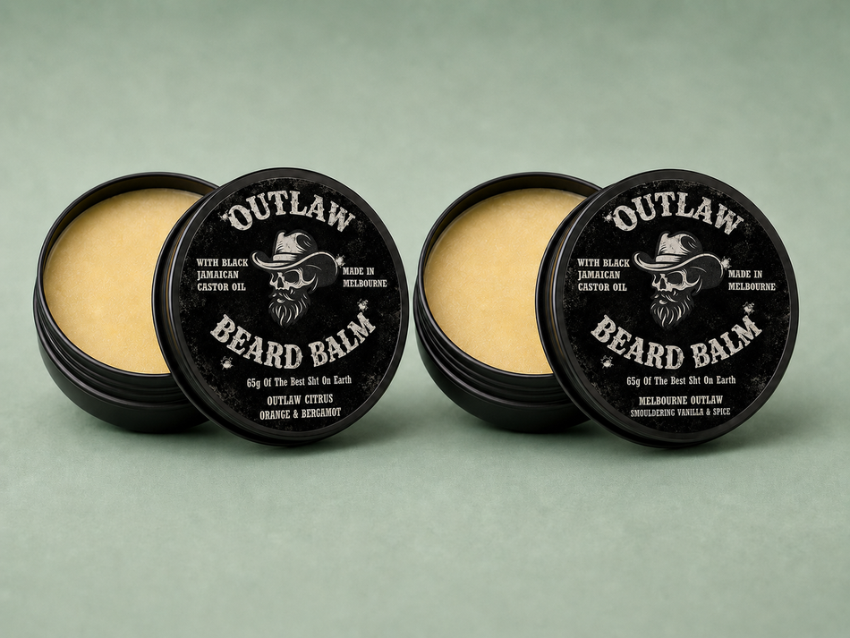 Set of two OutLaw Premium Beard Balms – MELBOURNE OUTLAW & OUTLAW CITRUS