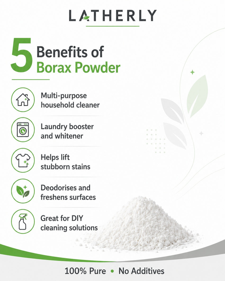 Latherly Technical Grade Australian Borax Powder – 100% Pure Multi-Purpose Mineral Powder