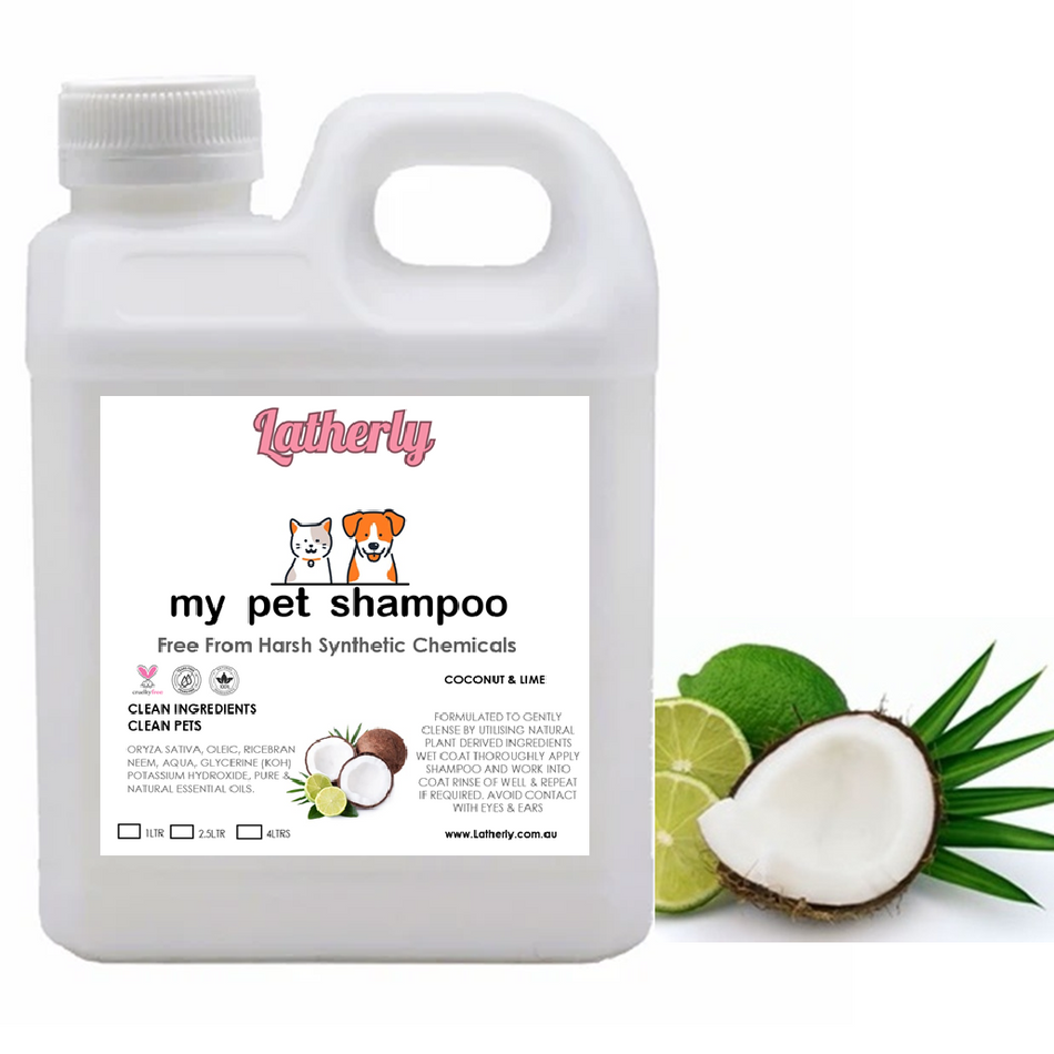 Latherly Natural Pet Shampoo Organic | Coconut & Lime Lightly Scented
