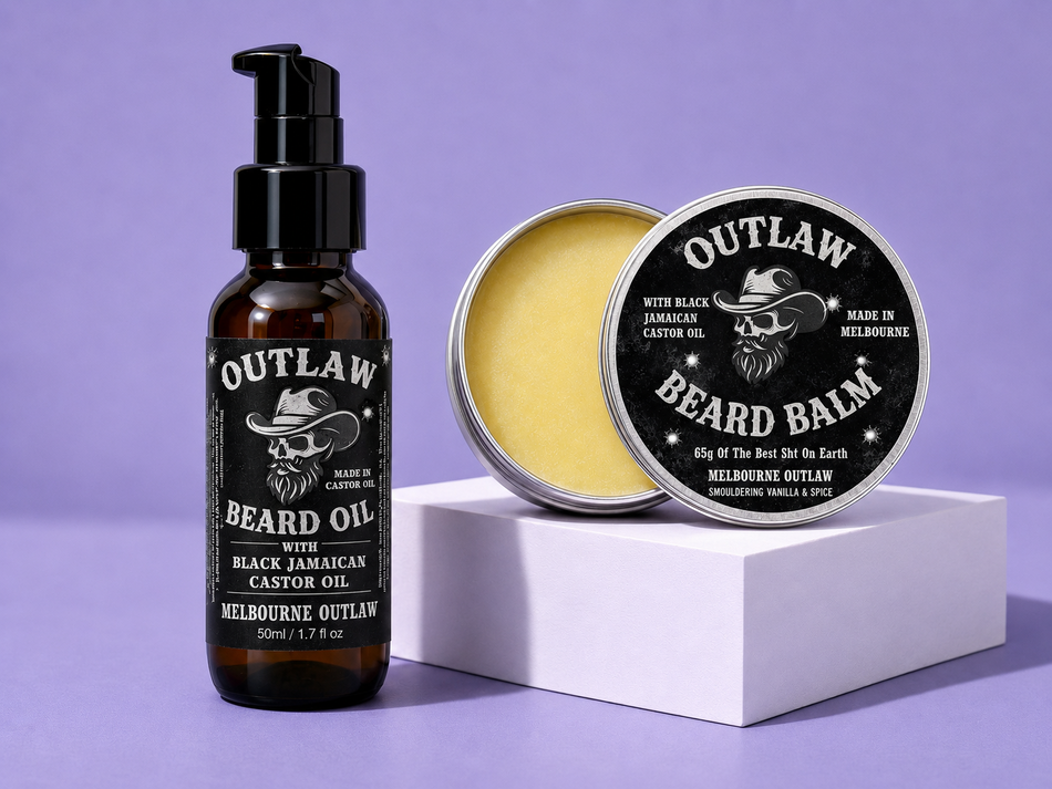 MELBOURNE OUTLAW - Smouldering Vanilla & Spice - Beard Balm & Beard Oil Set