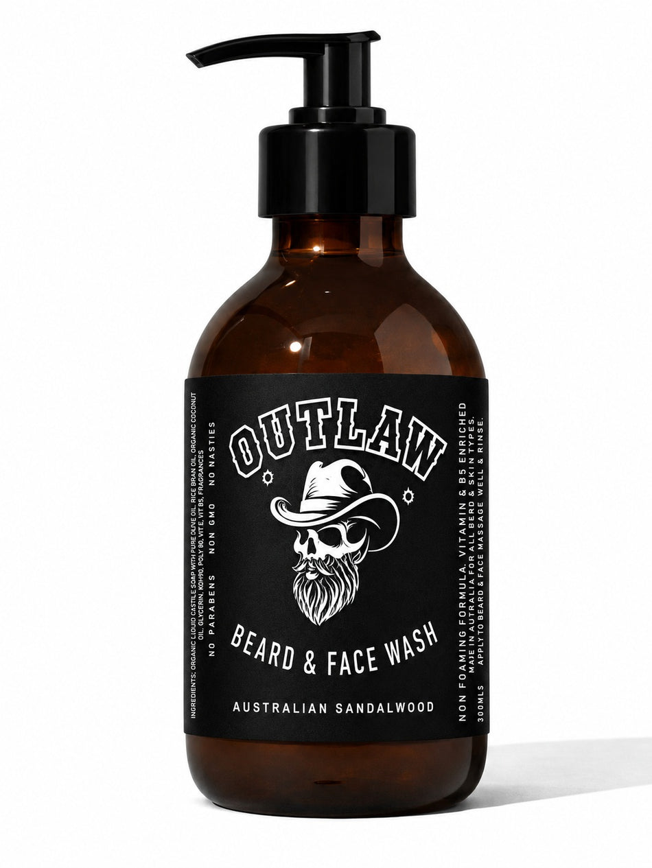 Outlaw Beard & Face Wash – Australian Sandalwood | 300ml