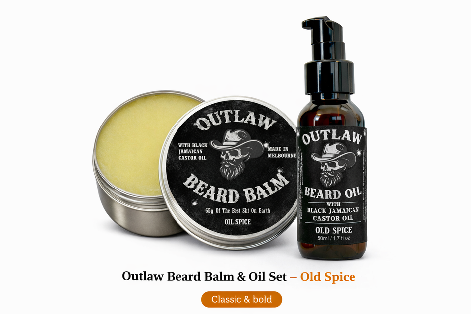 OLD SPICE TYPE Beard Balm & Beard Oil Set