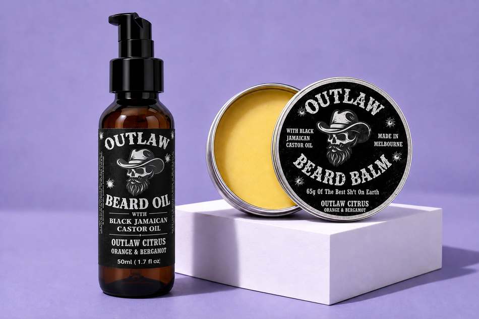 OUTLAW CITRUS - BLOOD ORANGE & BERGAMOT Beard Balm & Beard Oil Set