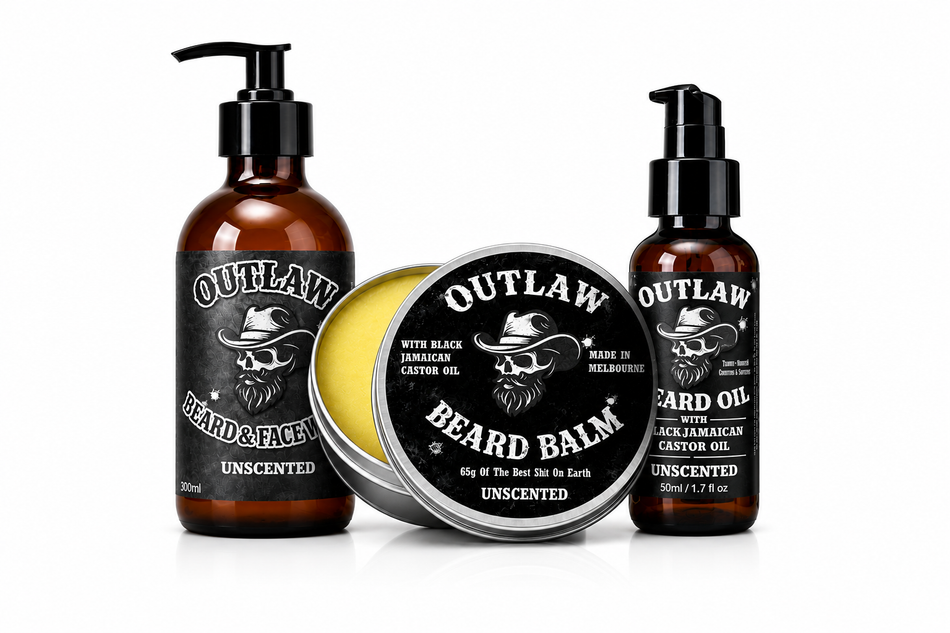 UNSCENTED Beard & Face Wash, Beard Oil & Beard Balm