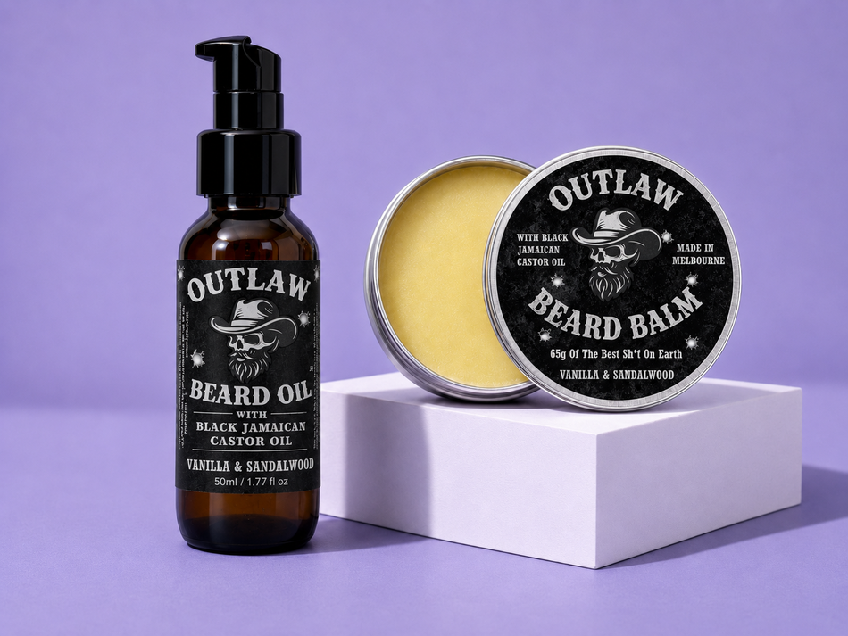 VANILLA & SANDALWOOD - Beard Balm & Beard Oil Set