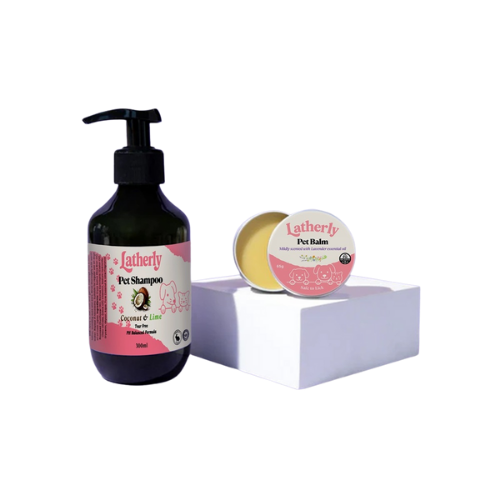 Natural Pet Shampoo & Paw Balm Set |300ml Dog Shampoo & 65 Grams Healing Balm