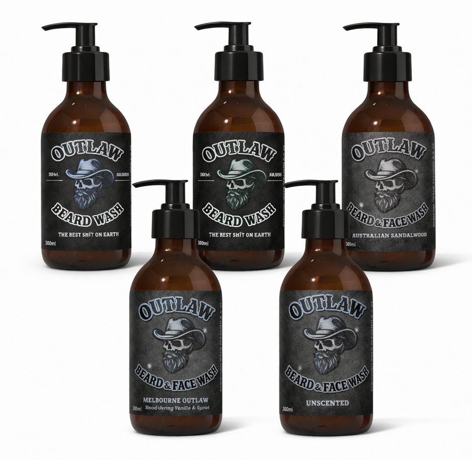 OUTLAW Beard Wash 300ml – Deep Clean • Soft Finish • Pure & Natural