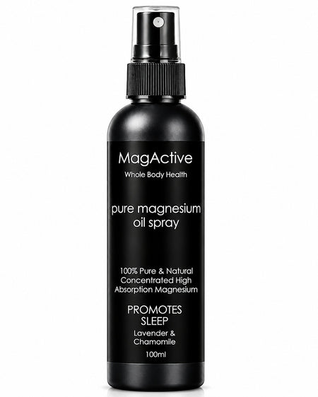 Latherly Magnesium Oil Sleep Spray with lavender in a 100ML travel size, designed for relaxation and restful sleep.