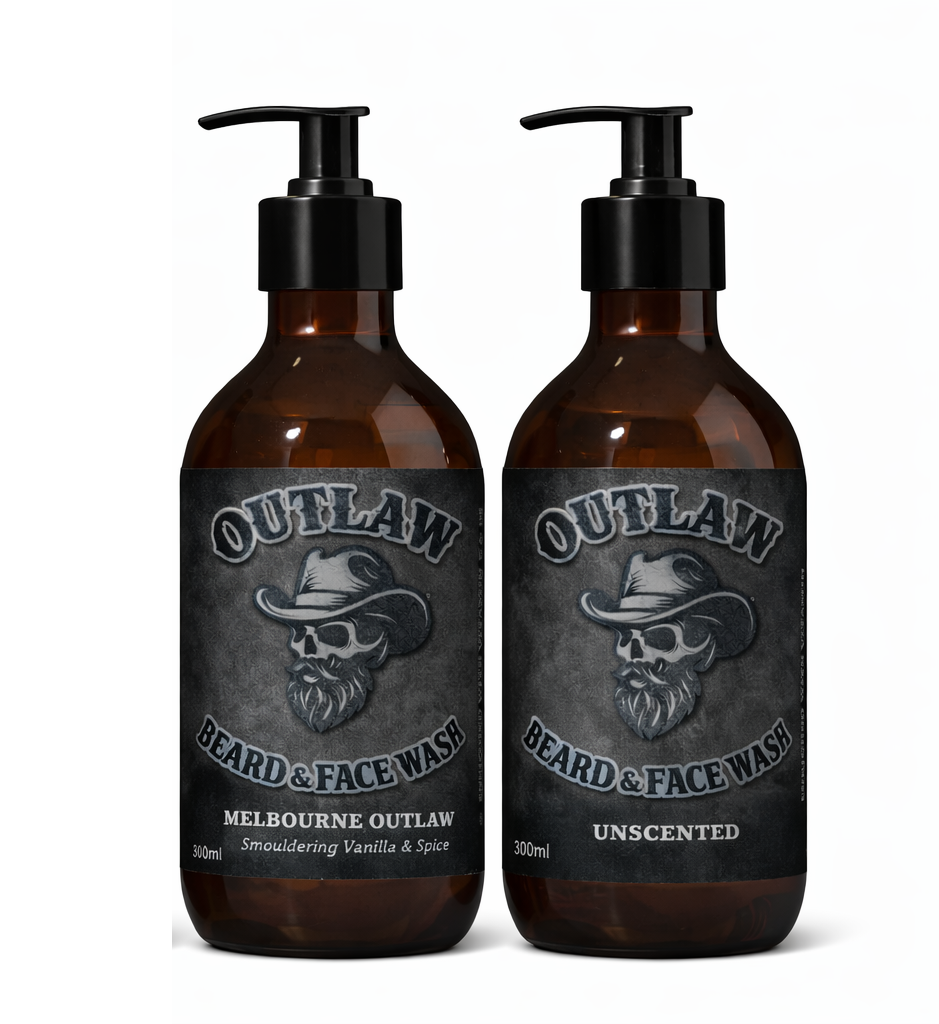 OUTLAW Beard Wash 300ml – Deep Clean • Soft Finish • Pure & Natural - Melbourne OutLaw & Unscented