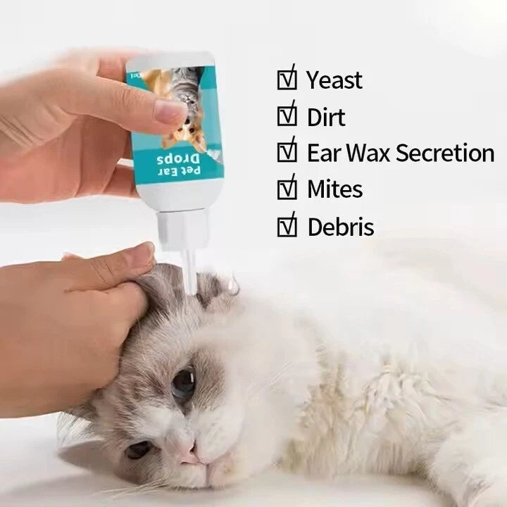 Ear Drops for Cats & Dogs – Relief from Mites, Itching, Odour & Irritation